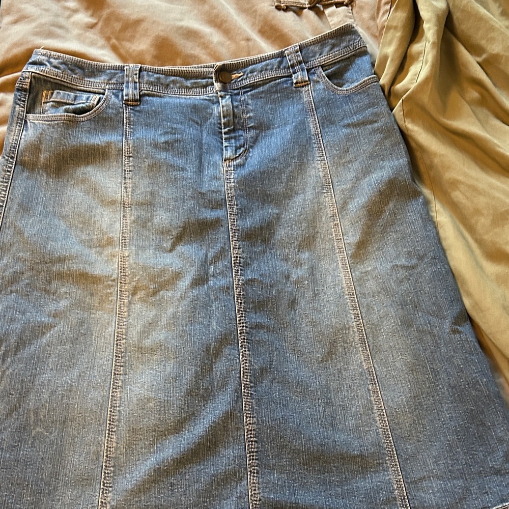 Style & Co. Blue Denim A-Line Skirt